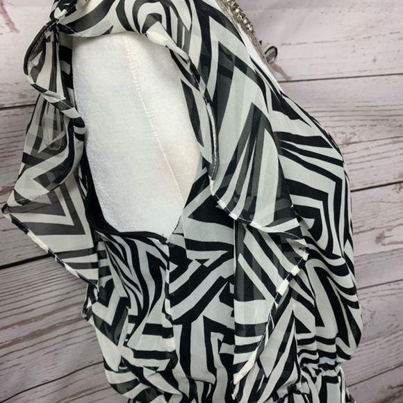 NWT Umgee Diagonal Print Sleeveless Dress - Picture 6 of 11